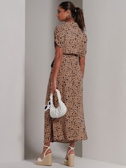 Jolie Moi Animal Drop Shoulder Shirt Maxi Dress - Image 2 of 6