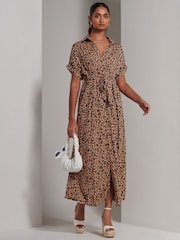 Jolie Moi Animal Drop Shoulder Shirt Maxi Dress - Image 5 of 6