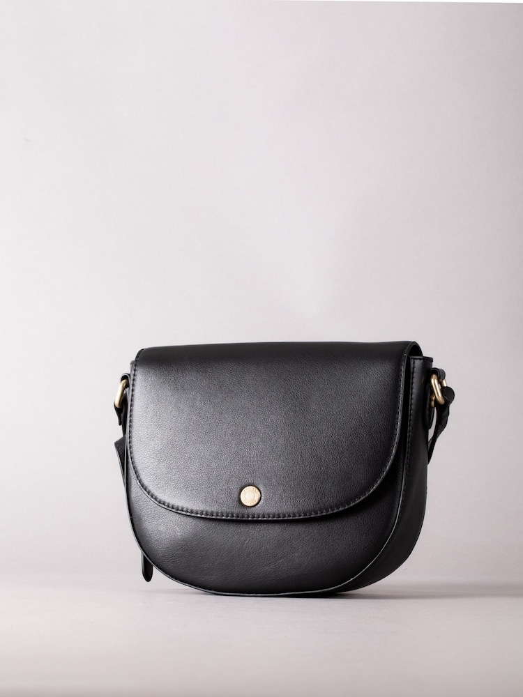 Lakeland Leather Black Tarnbeck Leather Saddle Bag - Image 1 of 7
