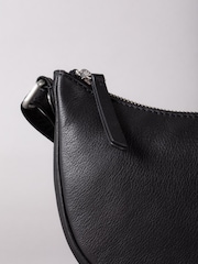 Lakeland Leather Black Coniston Crescent Cross-Body Bag - Image 5 of 6