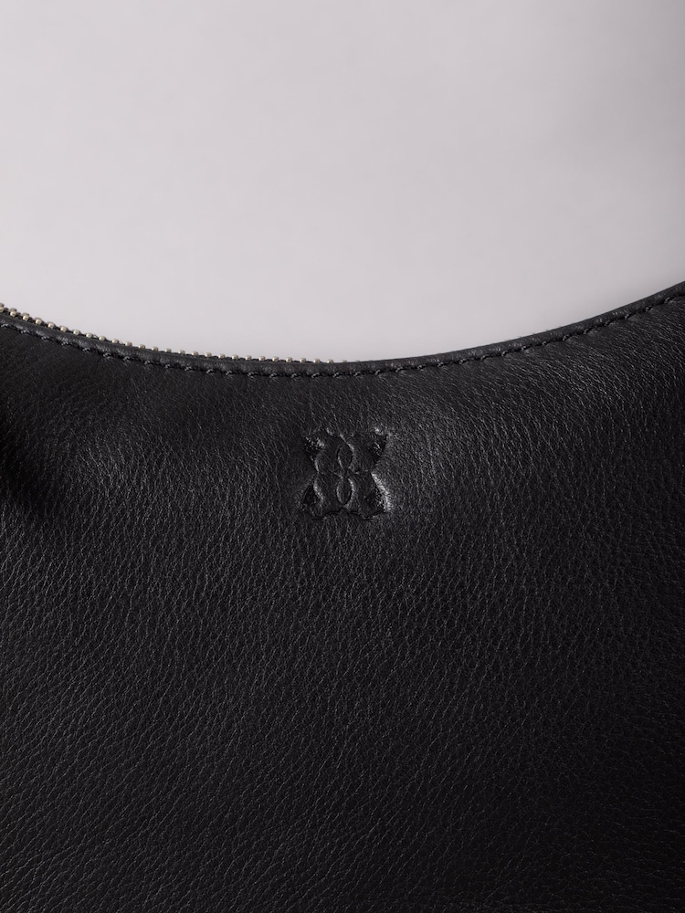 Lakeland Leather Black Coniston Crescent Cross-Body Bag - Image 6 of 6
