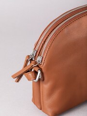 Lakeland Leather Brown Coniston Duo Curved Cross-Body Bag - Image 5 of 6