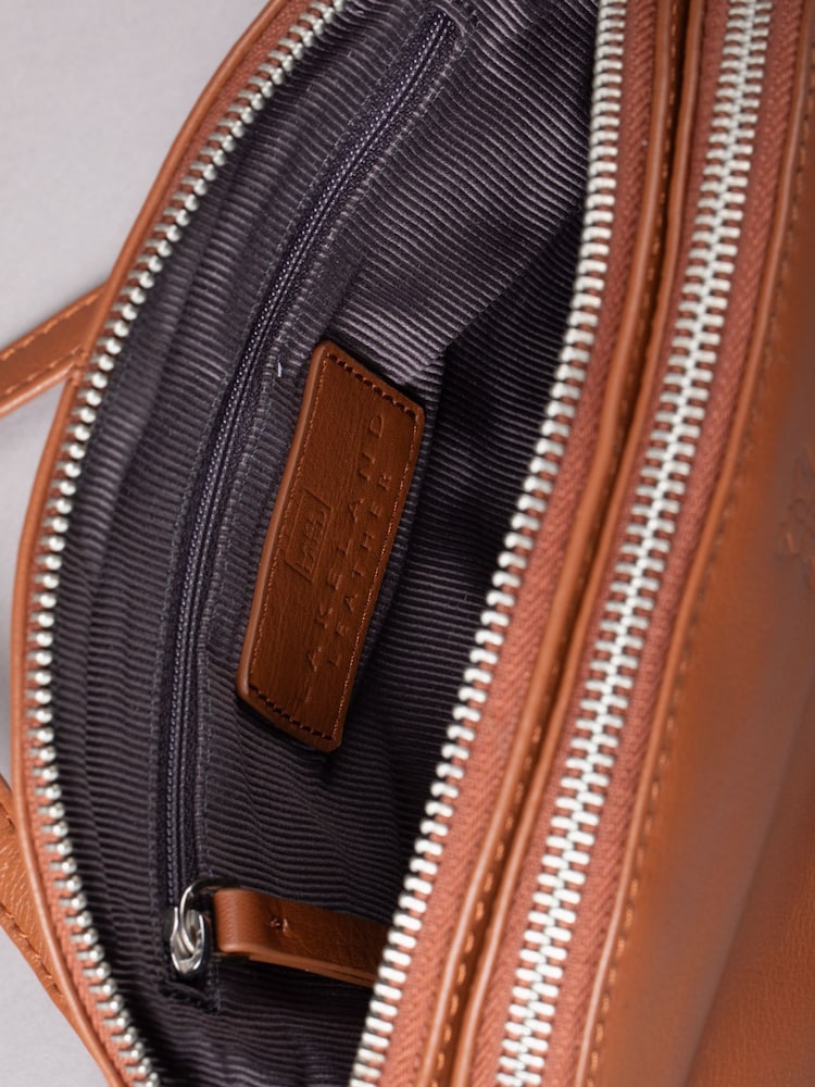 Lakeland Leather Brown Coniston Duo Curved Cross-Body Bag - Image 6 of 6