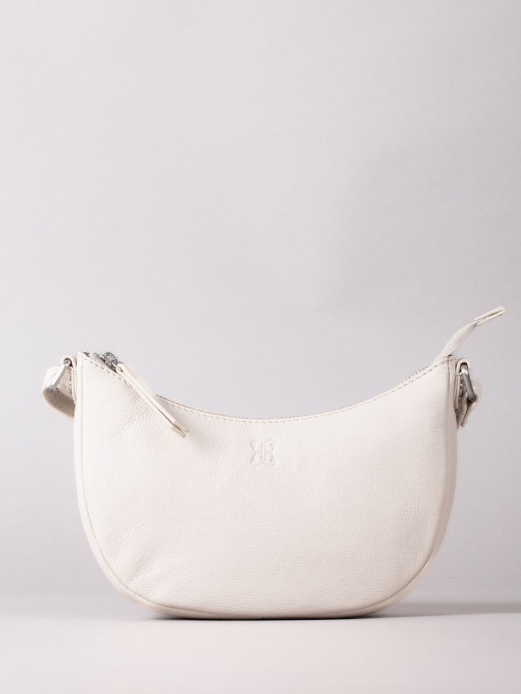 Lakeland Leather Parchment Coniston Crescent Cross-Body Bag - Image 1 of 6