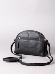 Lakeland Leather Black Coniston Duo Curved Cross-Body Bag - Image 5 of 6