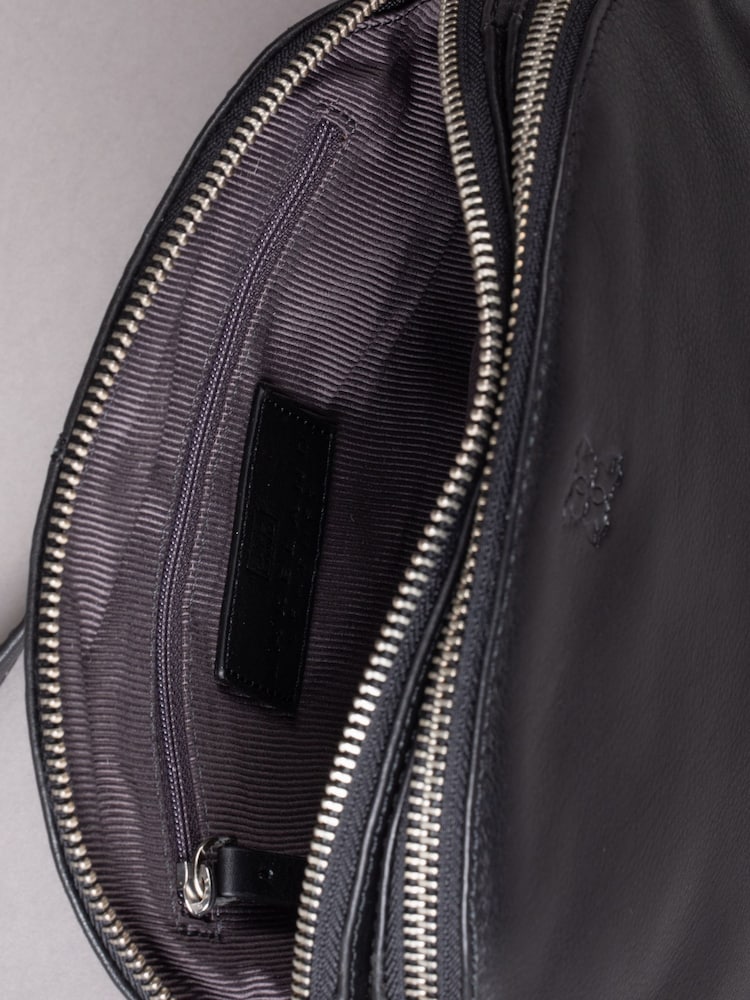 Lakeland Leather Black Coniston Duo Curved Cross-Body Bag - Image 6 of 6