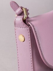 Lakeland Leather Pink Small Tarnbeck Leather Flapover Cross-Body Bag - Image 4 of 6