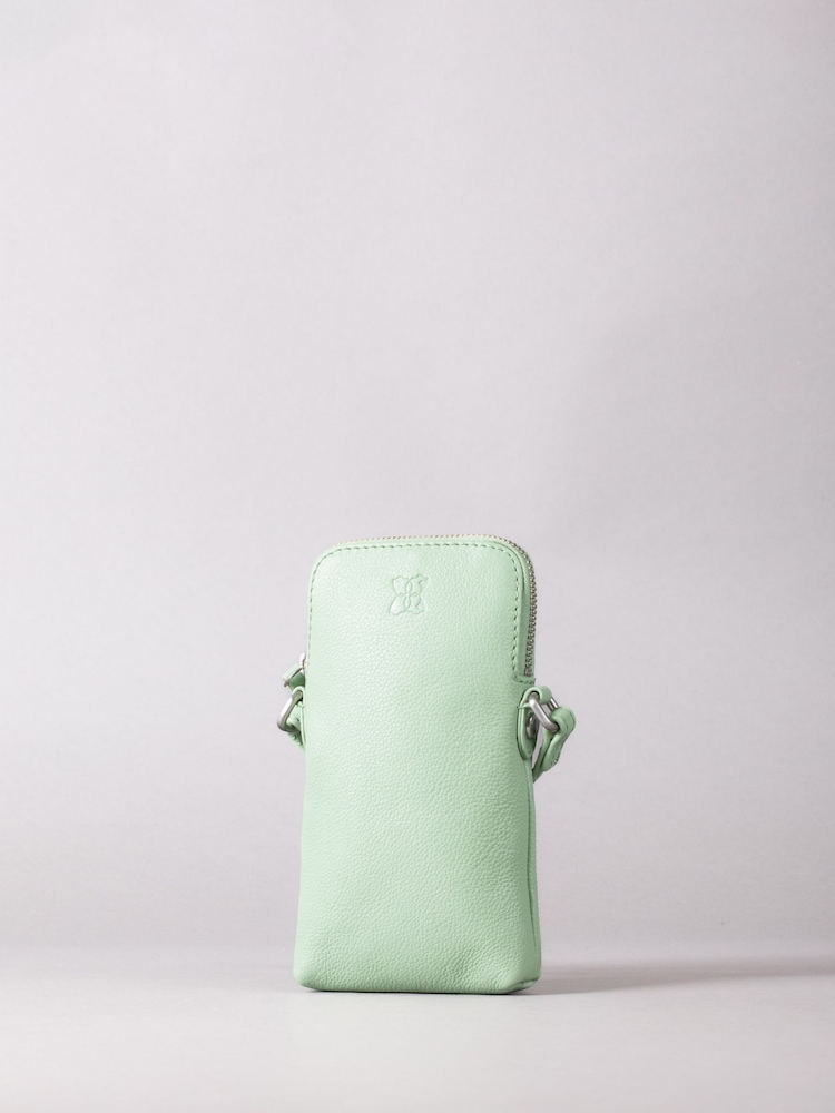 Lakeland Leather Green Coniston Leather Cross-Body Phone Pouch - Image 2 of 6