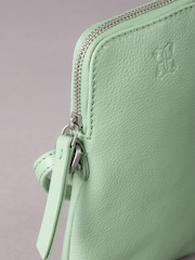 Lakeland Leather Green Coniston Leather Cross-Body Phone Pouch - Image 4 of 6