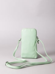Lakeland Leather Green Coniston Leather Cross-Body Phone Pouch - Image 5 of 6