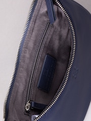 Lakeland Leather Blue Coniston Crescent Cross-Body Bag - Image 5 of 6