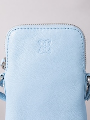 Lakeland Leather Blue Coniston Leather Cross-Body Phone Pouch - Image 3 of 6
