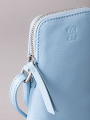 Lakeland Leather Blue Coniston Leather Cross-Body Phone Pouch - Image 4 of 6