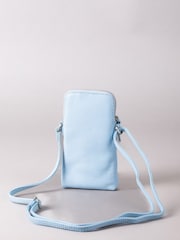 Lakeland Leather Blue Coniston Leather Cross-Body Phone Pouch - Image 5 of 6