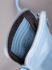 Lakeland Leather Blue Coniston Leather Cross-Body Phone Pouch - Image 6 of 6