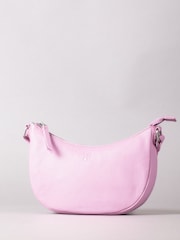 Lakeland Leather Pink Coniston Crescent Cross-Body Bag - Image 2 of 6