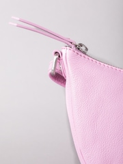 Lakeland Leather Pink Coniston Crescent Cross-Body Bag - Image 4 of 6