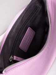 Lakeland Leather Pink Coniston Crescent Cross-Body Bag - Image 6 of 6