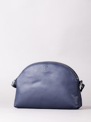 Lakeland Leather Blue Coniston Duo Curved Cross-Body Bag - Image 1 of 6