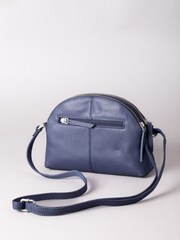 Lakeland Leather Blue Coniston Duo Curved Cross-Body Bag - Image 3 of 6