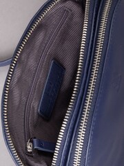 Lakeland Leather Blue Coniston Duo Curved Cross-Body Bag - Image 4 of 6