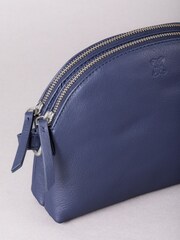 Lakeland Leather Blue Coniston Duo Curved Cross-Body Bag - Image 5 of 6