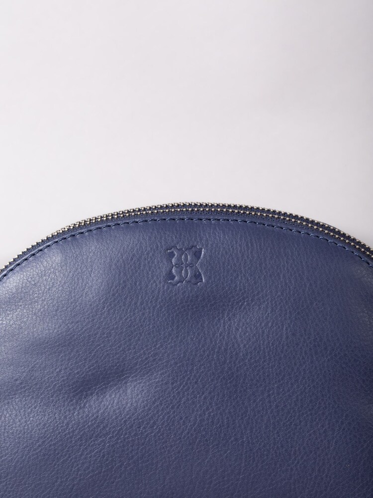 Lakeland Leather Blue Coniston Duo Curved Cross-Body Bag - Image 6 of 6