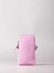 Lakeland Leather Pink Coniston Leather Cross-Body Phone Pouch - Image 1 of 6