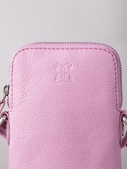 Lakeland Leather Pink Coniston Leather Cross-Body Phone Pouch - Image 3 of 6