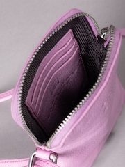 Lakeland Leather Pink Coniston Leather Cross-Body Phone Pouch - Image 6 of 6