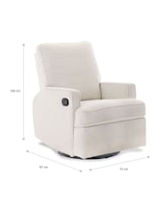 Obaby Boucle Style Madison Swivel Glider Recliner Nursing Chair - Image 4 of 6