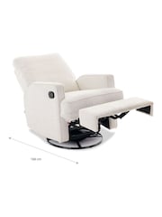 Obaby Boucle Style Madison Swivel Glider Recliner Nursing Chair - Image 5 of 6
