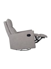 Obaby Grey Madison Swivel Glider Recliner Nursing Chair - Image 3 of 7