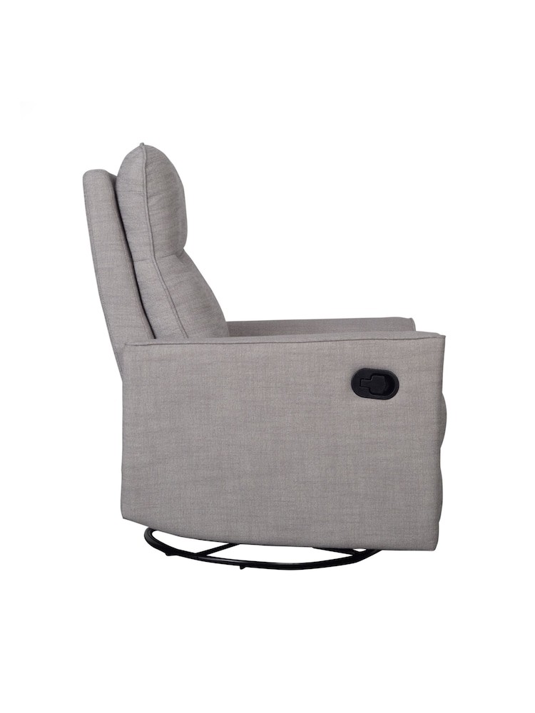 Obaby Grey Madison Swivel Glider Recliner Nursing Chair - Image 7 of 7