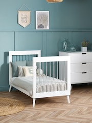 Obaby White with Acrylic Maya Nursery Cot Bed - Image 3 of 6