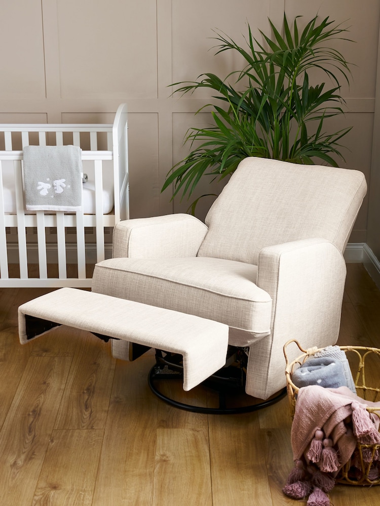 Obaby Oatmeal Madison Swivel Glider Recliner Nursing Chair - Image 1 of 4 Obaby Oatmeal Madison Swivel Glider Recliner Nursing Chair - Image 1 of 4