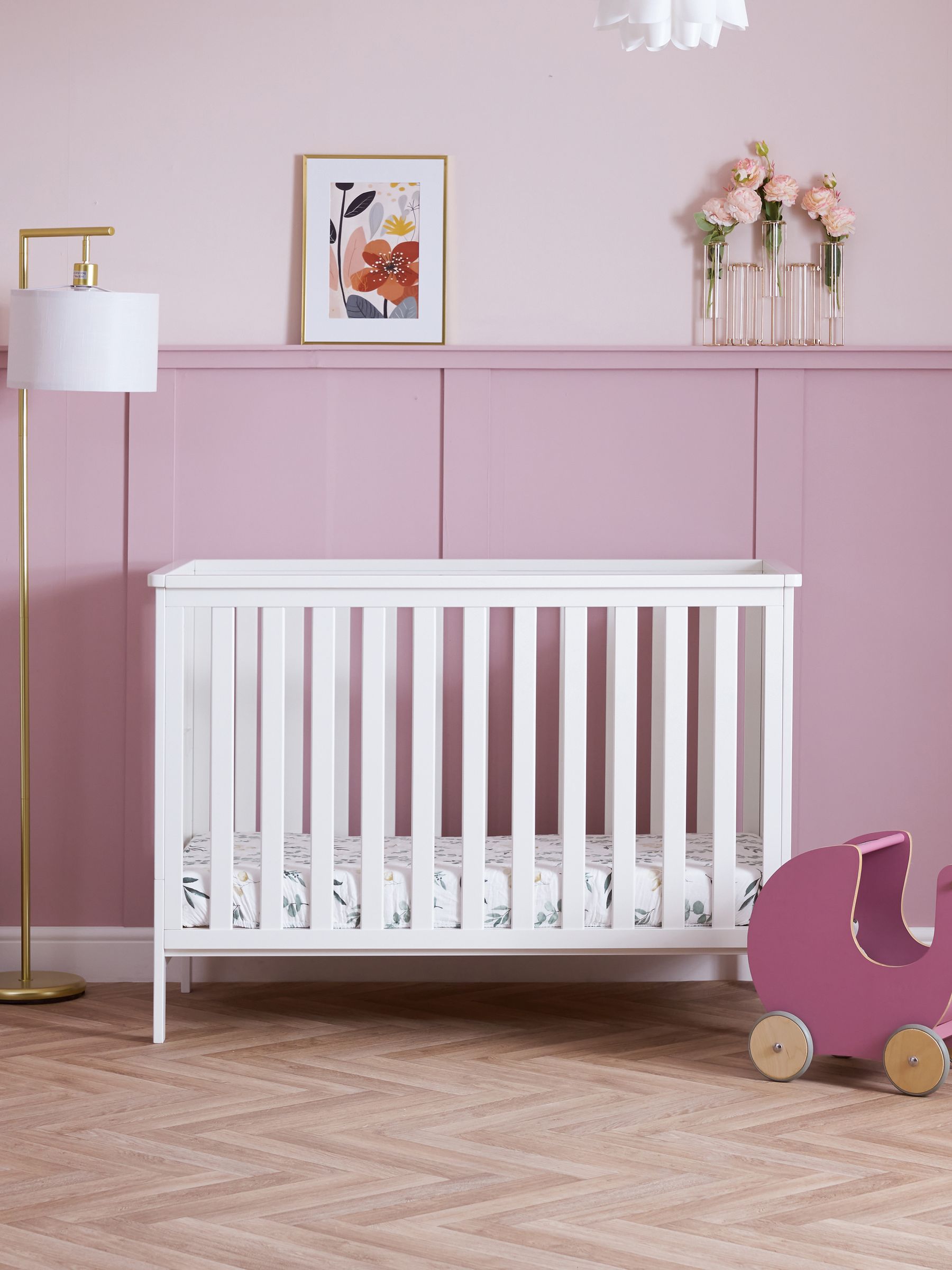 Obaby Evie Mini Cot Bed, Cashmere - Image 3