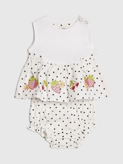 طقم توب وشورت بنقاط بولكا وتصميم Bloomer من River Island - صورة 1 من 5