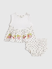 طقم توب وشورت بنقاط بولكا وتصميم Bloomer من River Island - صورة 2 من 5
