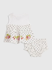 طقم توب وشورت بنقاط بولكا وتصميم Bloomer من River Island - صورة 3 من 5