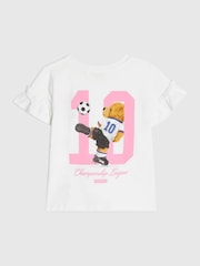 River Island White World Cup Bear T-Shirt - Image 1 of 4
