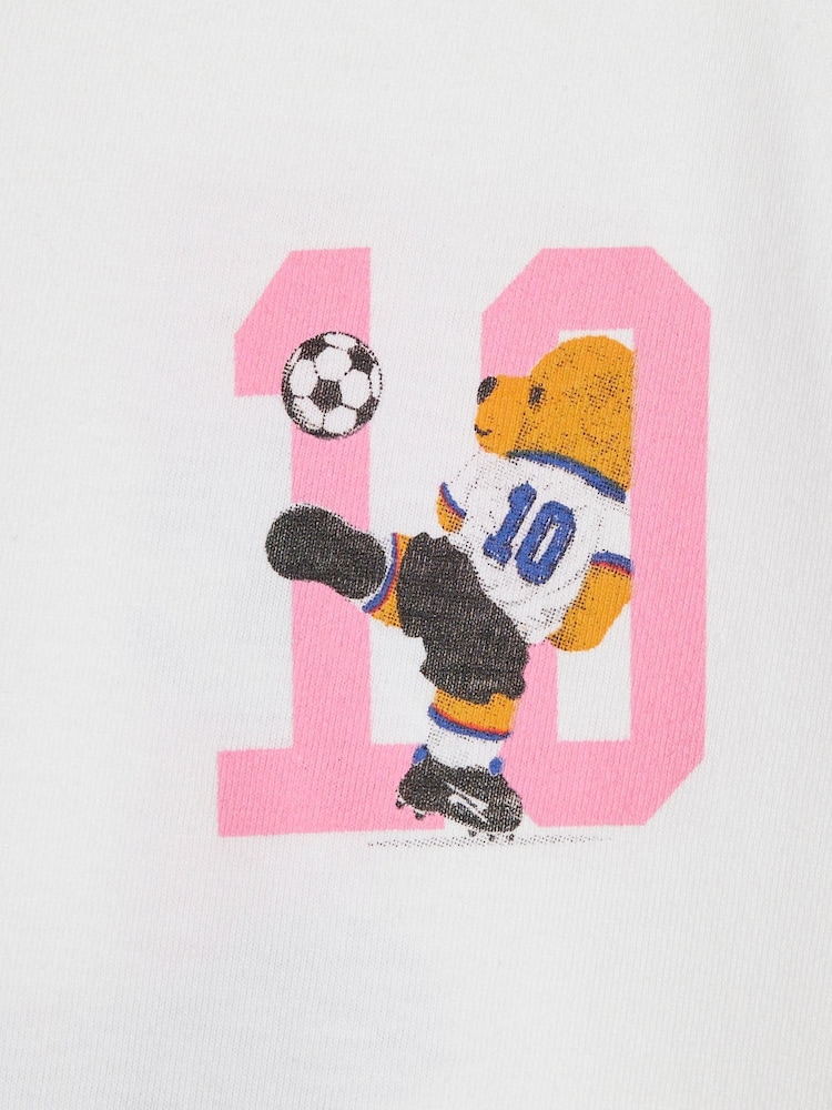 River Island White World Cup Bear T-Shirt - Image 4 of 4