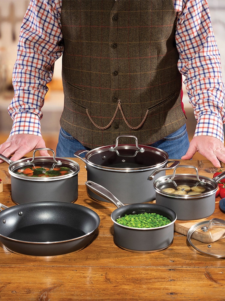 Hairy Bikers 5 Piece Black Forged Pan Set - Image 1 of 4