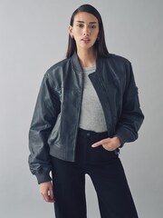Urban Code Kožený bomber Bunda - Image 1 of 6