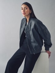 Urban Code Kožený bomber Bunda - Image 2 of 6