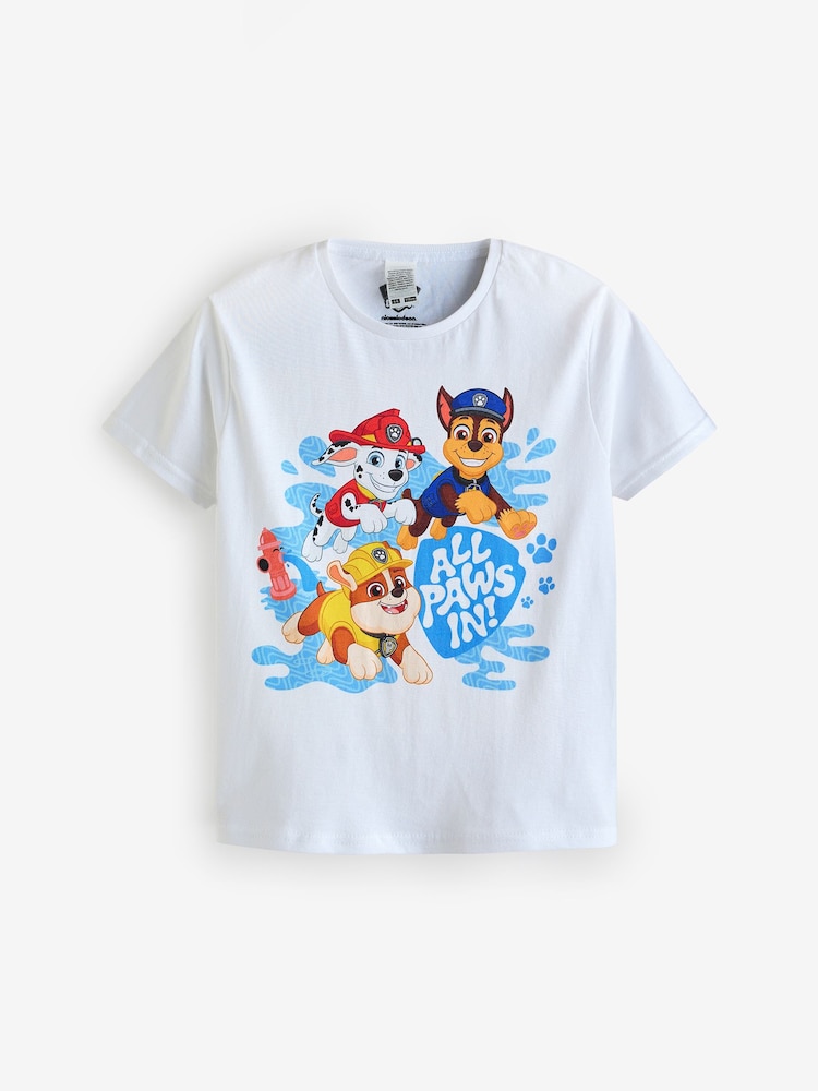 Vanilla Underground White Boys 100% Cotton Paw Patrol Licensed T-Shirt - Image 1 of 5