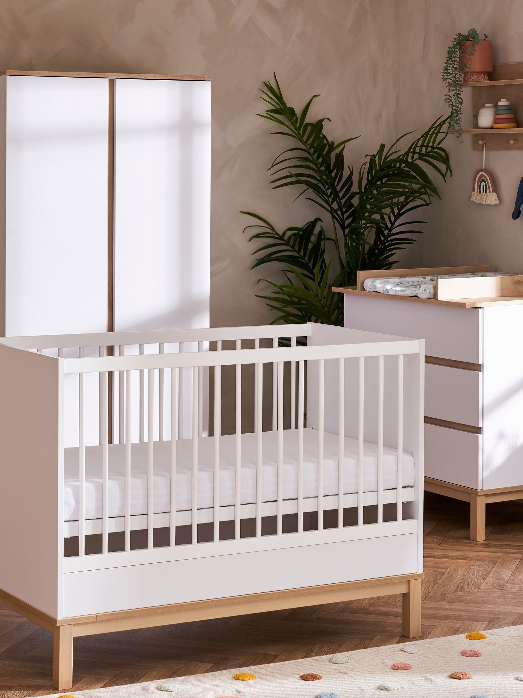 Obaby Unisex White Small Astrid Cot Bed