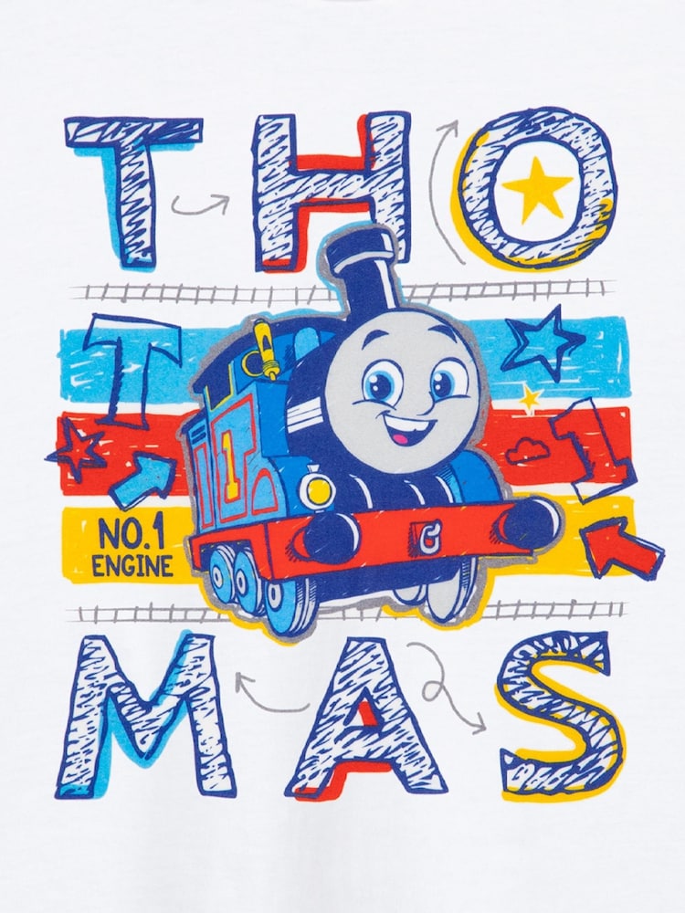 Vanilla Underground White 100% Cotton Thomas and Friends Boys Licensed T-Shirt - Image 5 of 5