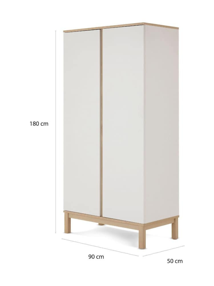 Obaby White Astrid Double Wardrobe - Image 6 of 6 Obaby White Astrid Double Wardrobe - Image 6 of 6