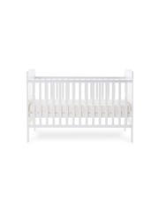 Obaby White Grace Cot Bed, Cot Top Changer and Fibre Mattress - Image 3 of 5